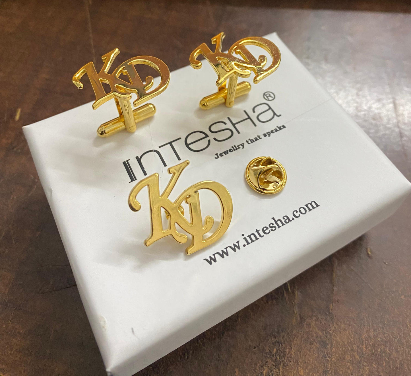 Customize Combo Set Cufflinks for MenLapel Brooch