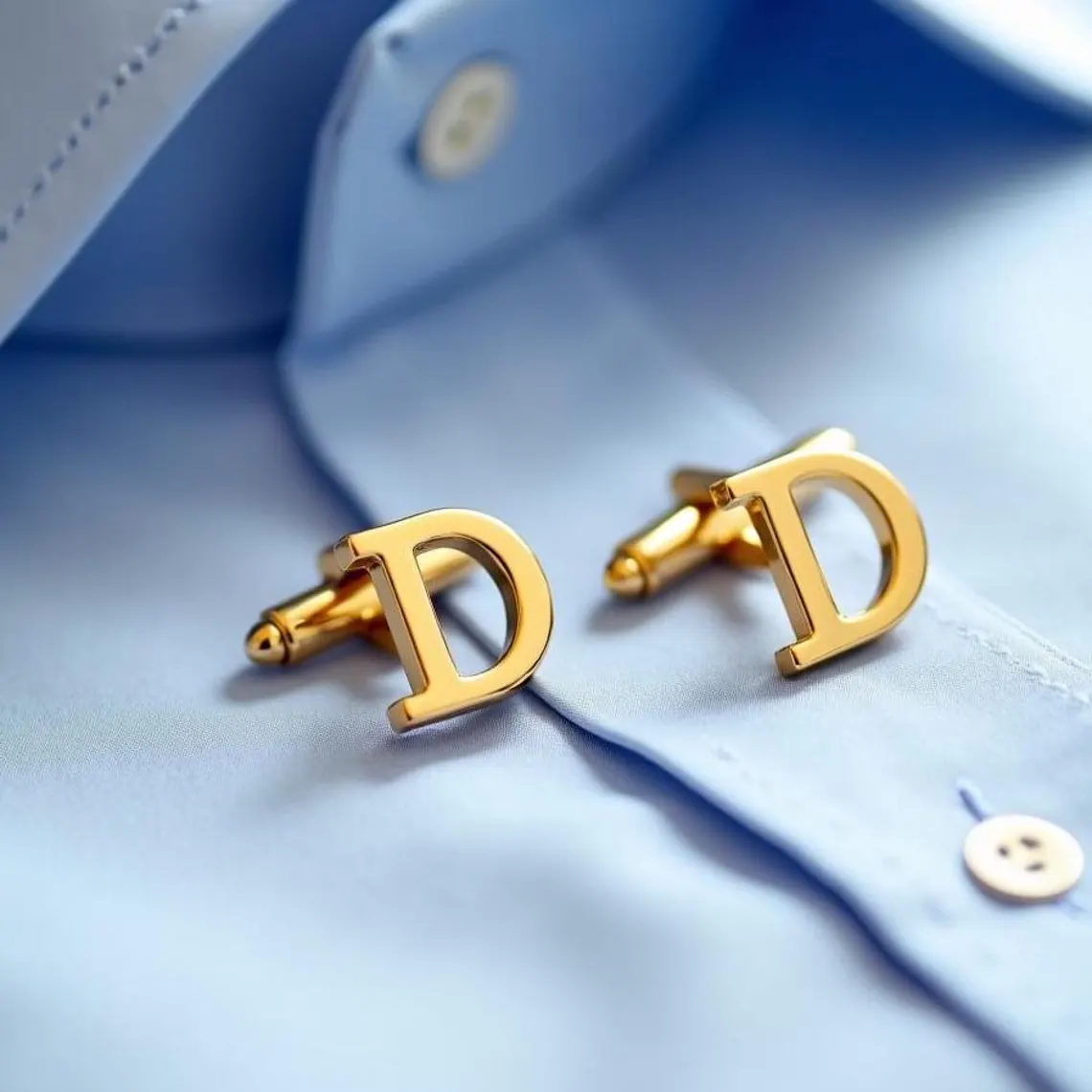 Personalized Initial Name Cufflinks for Men, Groom Cufflinks Set of 1 Pair (2 Pcs)