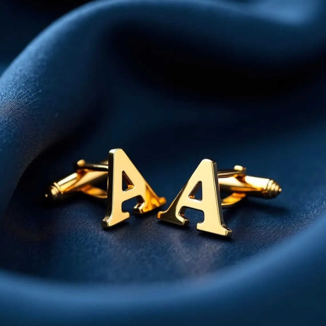 Personalized Initial Name Cufflinks for Men, Groom Cufflinks Set of 1 Pair (2 Pcs)