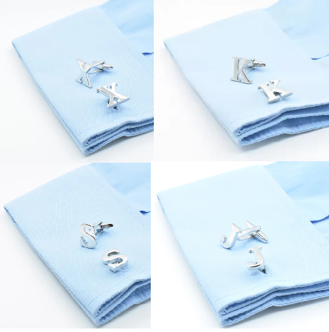 Personalized Initial Name Cufflinks for Men, Groom Cufflinks Set of 1 Pair (2 Pcs)