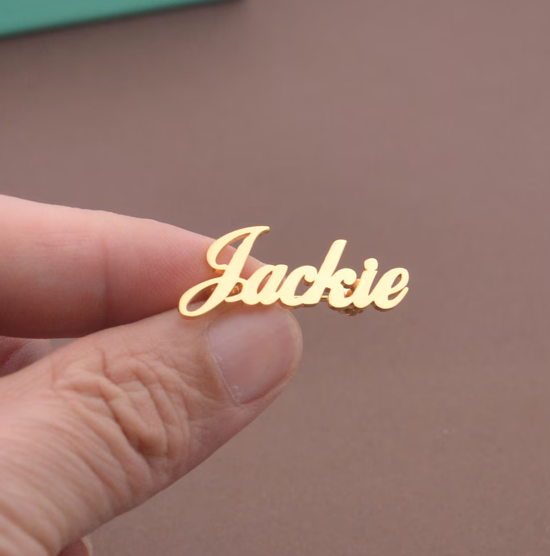 Custom Name Brooch Pin