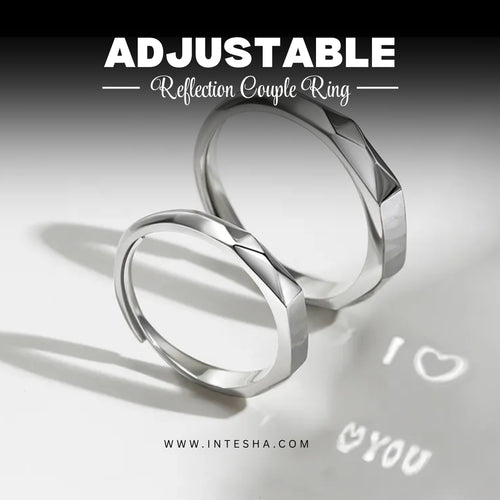 Projection Reflection Couple Ring Adjustable For Unisex Adult I love You Light Projecting Sculpted rings Couple Lover Ring Gift For Her | Couple Ring