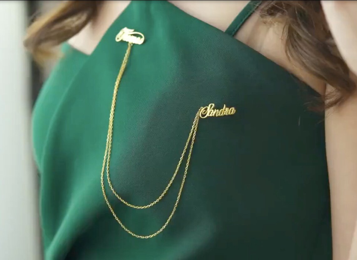 INTESHA® Personalized Couple Name Brooch