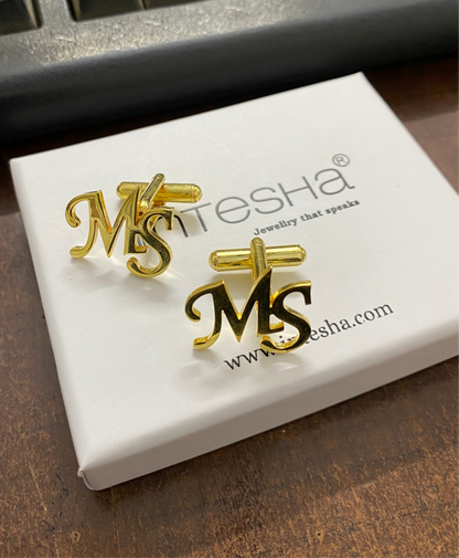 Wedding Initial Name Cufflinks for Men,  Set of  1 Pair (2 Pcs)