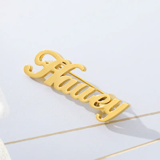Custom Name Brooch Pin