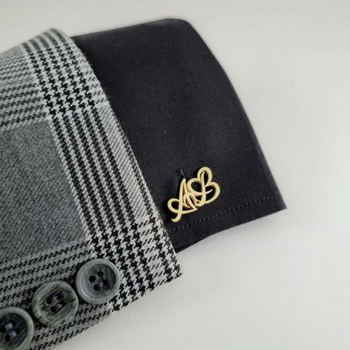 Personalized Heart Initial Cufflinks