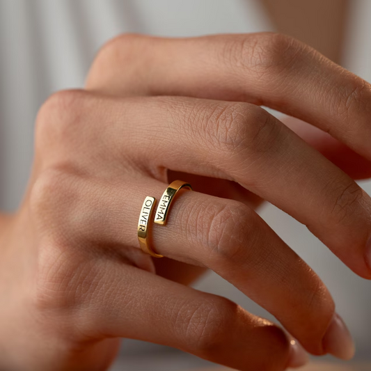 Customize Couple Engraving Ring