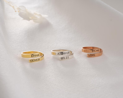 Customize Couple Engraving Ring