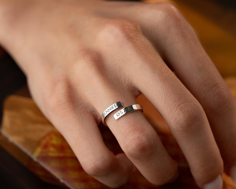 Customize Couple Engraving Ring