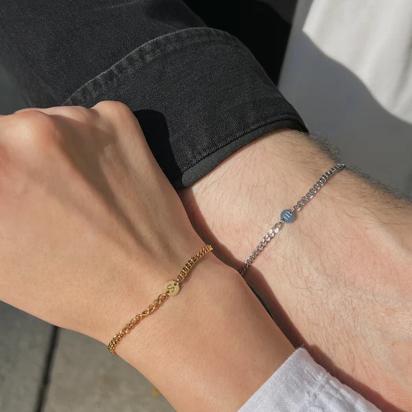 Initials Promise Bracelet For Men and Women