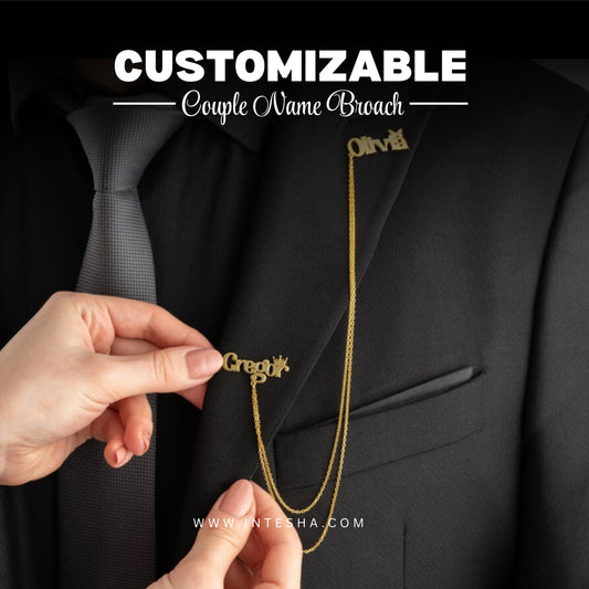 INTESHA® Personalized Couple Name Brooch
