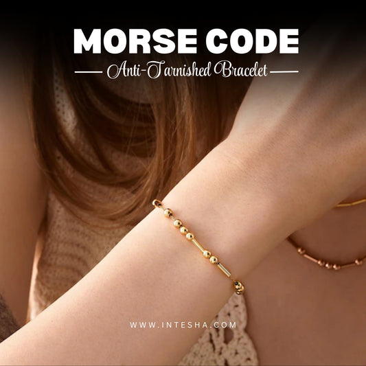 Morse Code Bracelet Anti Tarnish