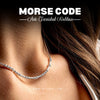 Morse Code Necklace Anti Tarnish