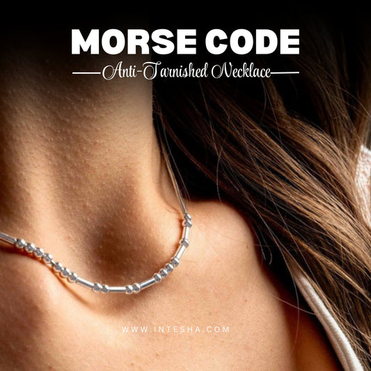 Morse Code Necklace Anti Tarnish