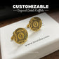 Premium Engraving Initial Name Cufflinks for Men,  Set of  1 Pair (2 Pcs)