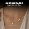 Customize Couple Name Necklace with Heart