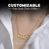 Customize Couple Name Necklace Inside Heart
