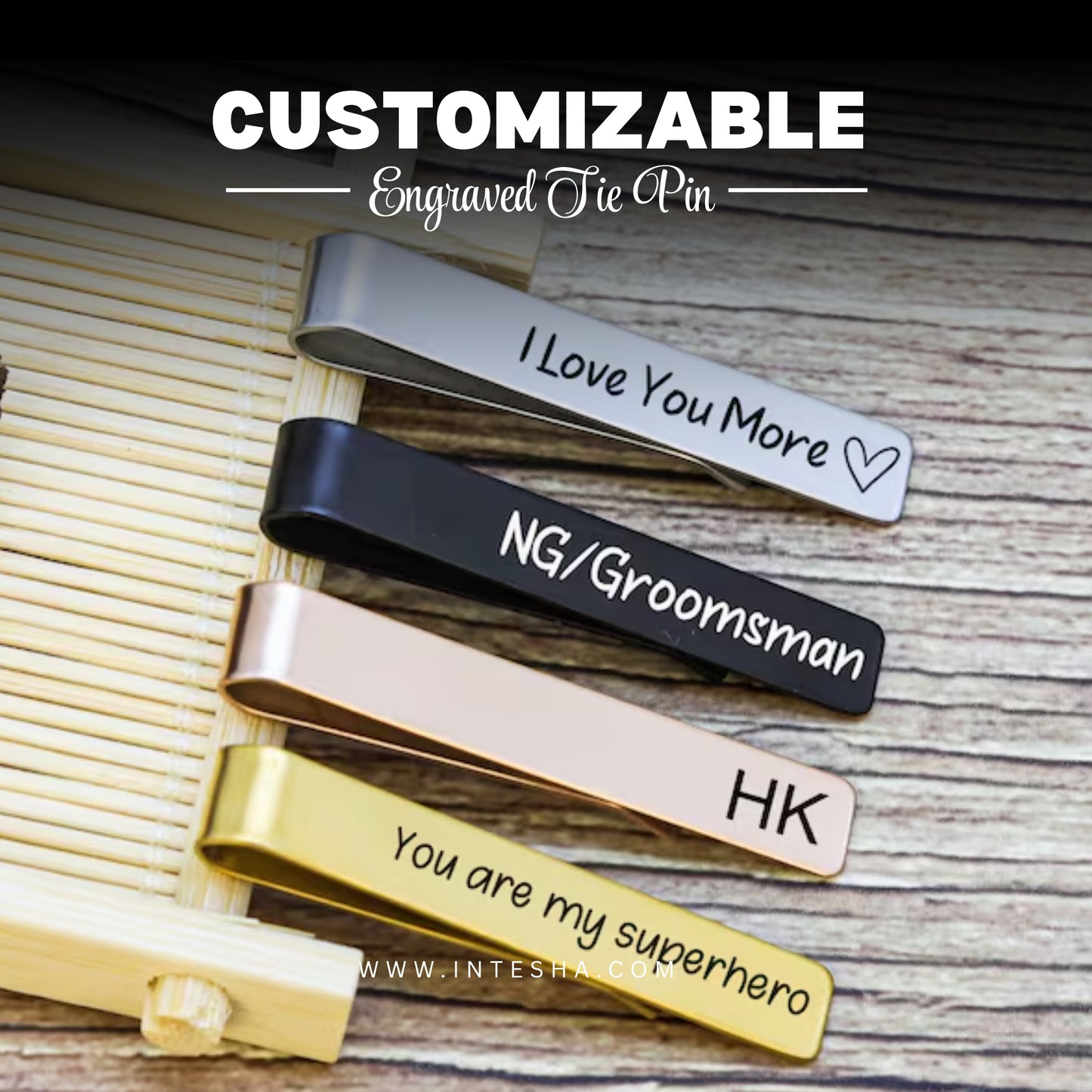 Customize  Engraved Tie Pin