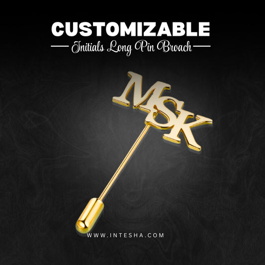 Custom Name Brooch Long lapel Pin