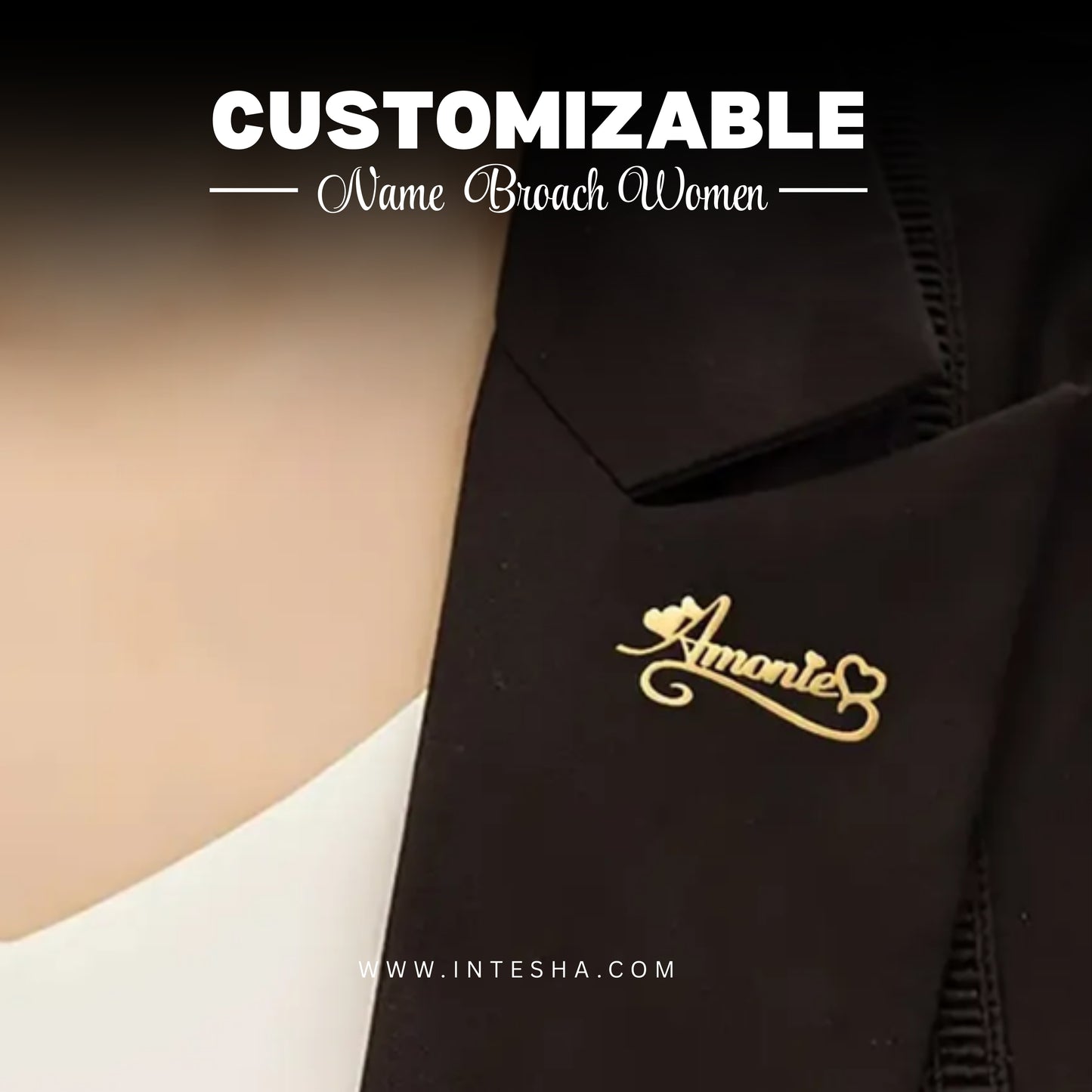 Custom Name Brooch For Women