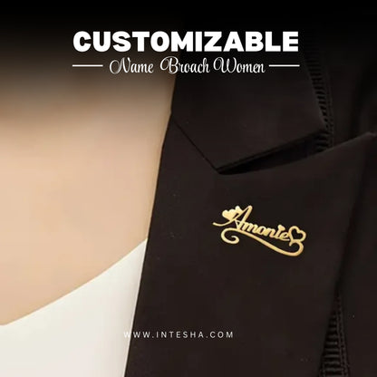 Customize Name Brooch For Women