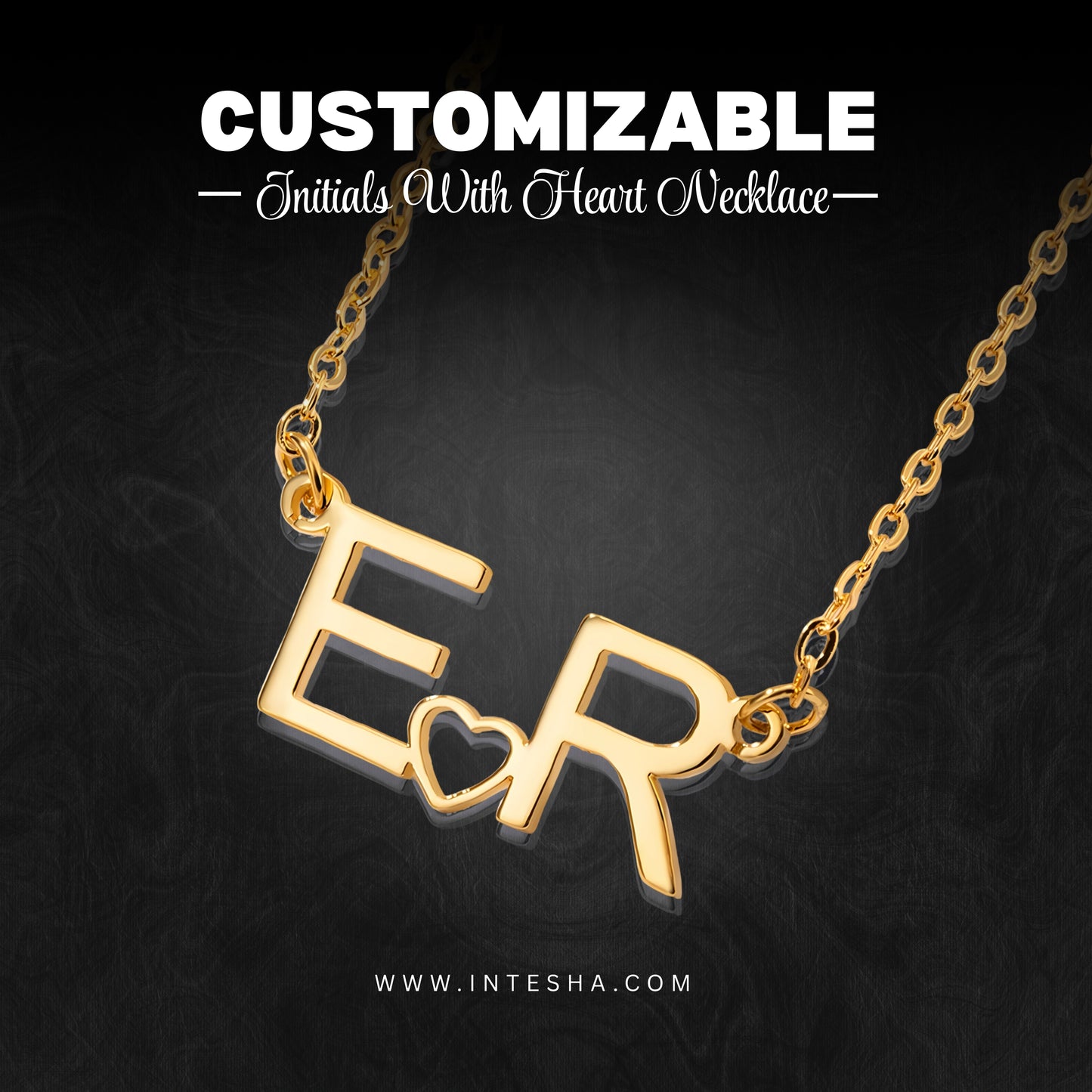 Customize Couple Name Necklace with Heart