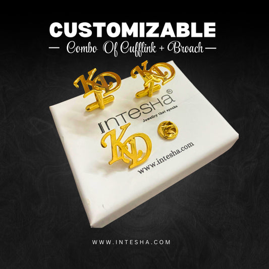 Customize Combo Set Cufflinks for MenLapel Brooch