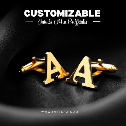 Personalized Initial Name Cufflinks for Men, Groom Cufflinks Set of  1 Pair (2 Pcs)