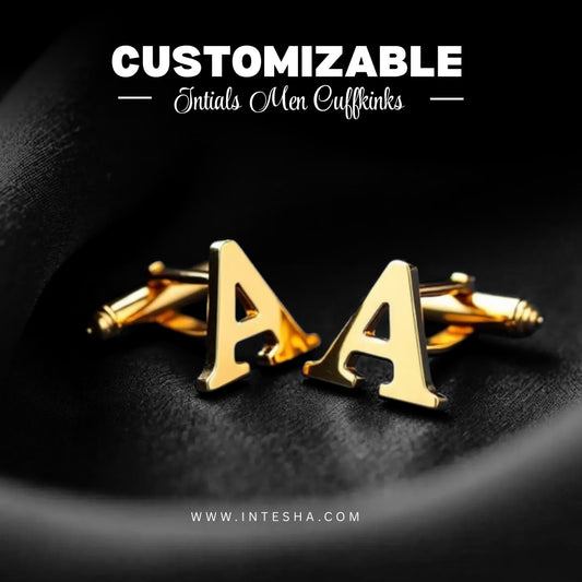 Personalized Initial Name Cufflinks for Men, Groom Cufflinks Set of  1 Pair (2 Pcs)