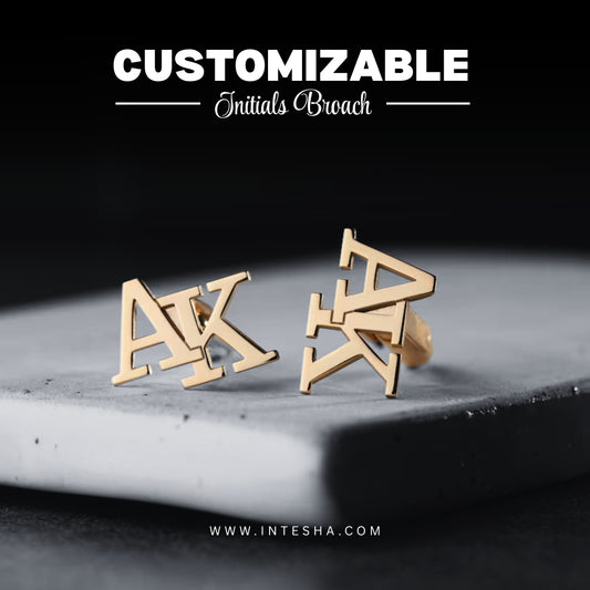 Handmade Initial Name Cufflinks for Men,  Set of  1 Pair (2 Pcs)