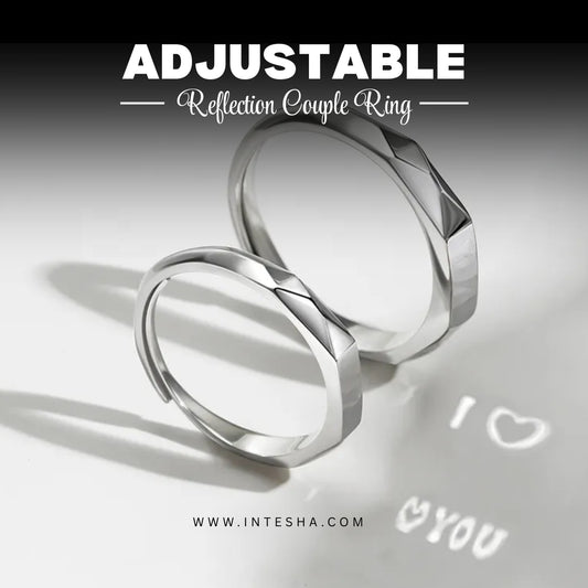 Projection Reflection Couple Ring Adjustable For Unisex Adult I love You Light Projecting Sculpted rings Couple Lover Ring Gift For Her | Couple Ring