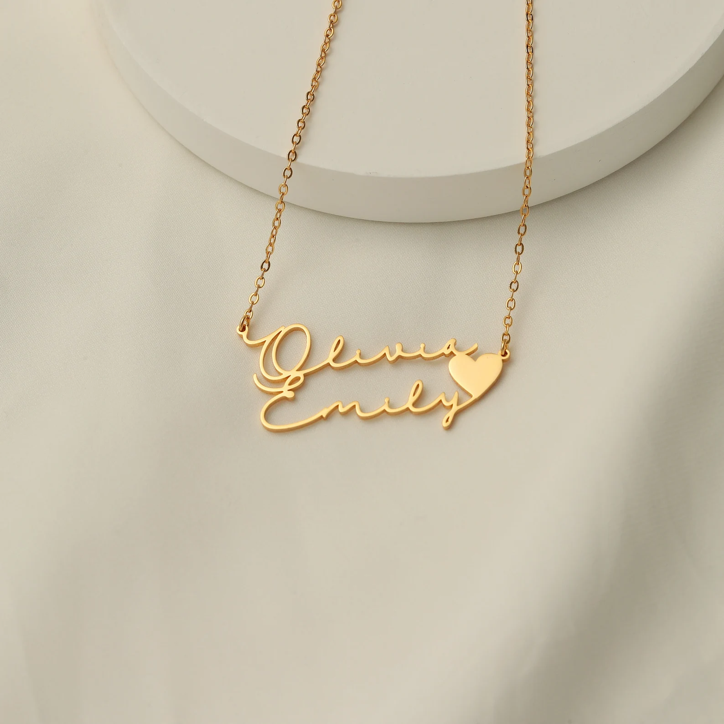 Customize Couple Name Necklace with Heart