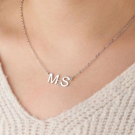 Customize Couple Name Necklace with Heart