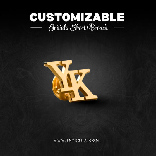 Custom Name Brooch Short Lapel Pin