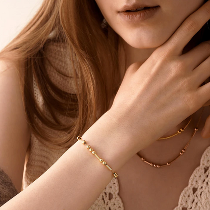 Morse Code Bracelet Anti Tarnish