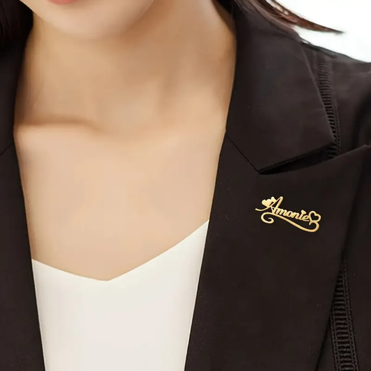 Custom Name Brooch For Women