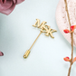 Custom Name Brooch Long lapel Pin